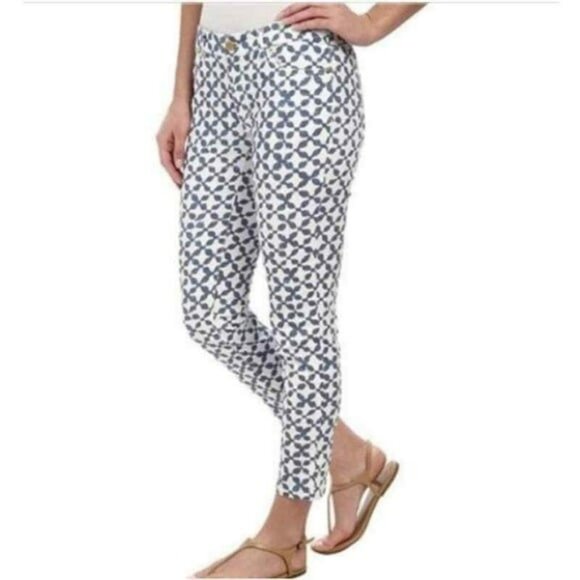 Michael Kors Pants - Michael Kors Skinny Batik Print Cropped Jeans in 8